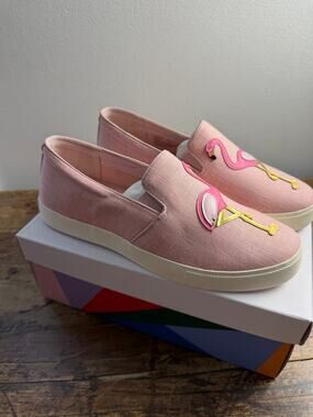 Katy Perry The Kerry Canvas Flamingo Shoes NIB size 7.5
